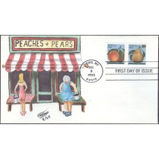 #2487-88 Peach and Pear Ray FDC