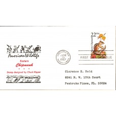 #2297 Eastern Chipmunk Reid FDC