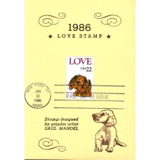 #2202 LOVE - Puppy Reid Maxi FDC