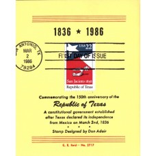 #2204 Republic of Texas Reid Maxi FDC