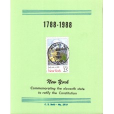 #2346 New York Statehood Reid Maxi FDC