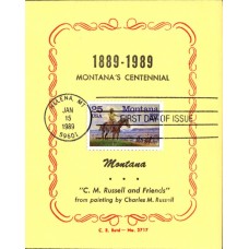 #2401 Montana Statehood Reid Maxi FDC