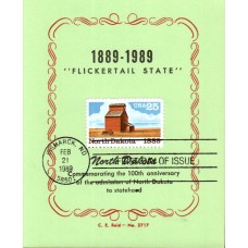 #2403 North Dakota Statehood Reid Maxi FDC