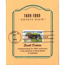 #2416 South Dakota Statehood Reid Maxi FDC