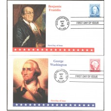 #3139-40 Washington - Franklin RKA FDC Set