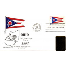 #1649 Ohio State Flag RLG FDC