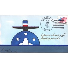 USS Maryland SSBN738 1991 Rogak Sub Cover