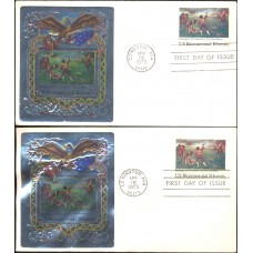 #1563 Lexington - Concord Ross Foil FDC Set