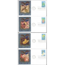 #1783-86 Endangered Flowers Ross Foil FDC Set