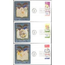 #1805-10 Letter Writing Ross Foil FDC Set