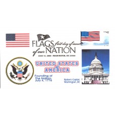 #4273 FOON: US Flag PNC Sand Key FDC