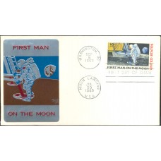 #C76 First Man on the Moon Sarzin FDC