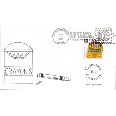 #3182d Crayola Crayons Shadow FDC