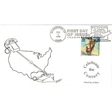 #3183e Transcontinental Phone Line Shadow FDC