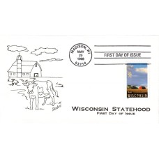 #3206 Wisconsin Statehood Shadow FDC