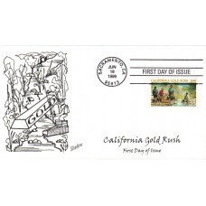 #3316 California Gold Rush Shadow FDC