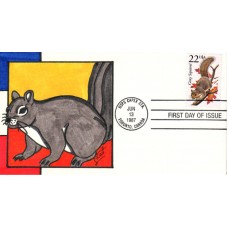 #2295 Gray Squirrel Skat FDC