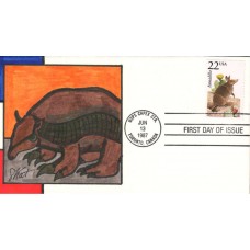 #2296 Armadillo Skat FDC