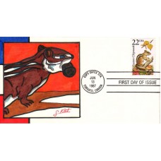 #2297 Eastern Chipmunk Skat FDC