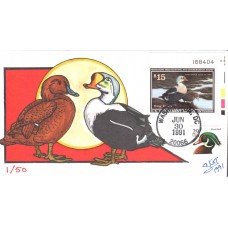 #RW58 King Eiders Plate Skat FDC