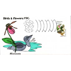 #1975 Minnesota Birds - Flowers Slyter FDC