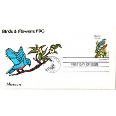 #1977 Missouri Birds - Flowers Slyter FDC