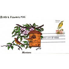 #1978 Montana Birds - Flowers Slyter FDC