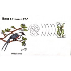 #1988 Oklahoma Birds - Flowers Slyter FDC