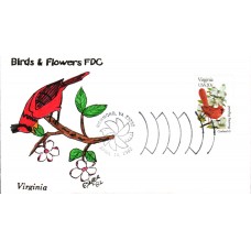 #1998 Virginia Birds - Flowers Slyter FDC