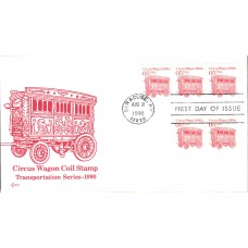 #2452 Circus Wagon 1900s SOS FDC