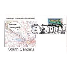 #3600 Greetings From South Carolina Southport FDC