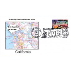 #3700 Greetings From California Southport FDC