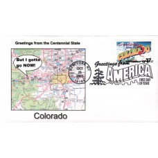 #3701 Greetings From Colorado Southport FDC