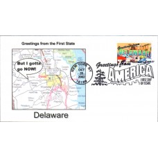 #3703 Greetings From Delaware Southport FDC