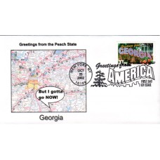 #3705 Greetings From Georgia Southport FDC