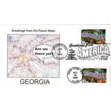 #3705 Greetings From Georgia Dual Southport FDC