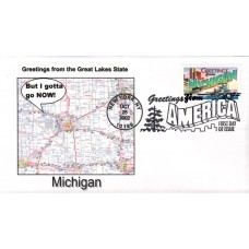 #3717 Greetings From Michigan Southport FDC