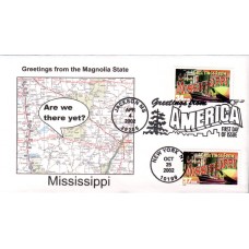 #3719 Greetings From Mississippi Dual Southport FDC