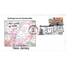 #3725 Greetings From New Jersey Southport FDC