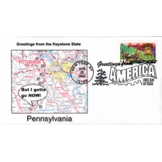 #3733 Greetings From Pennsylvania Southport FDC