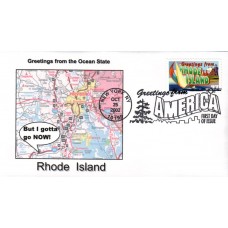 #3734 Greetings From Rhode Island Southport FDC