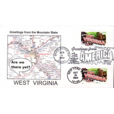 #3743 Greetings From West Virginia Dual Southport FDC