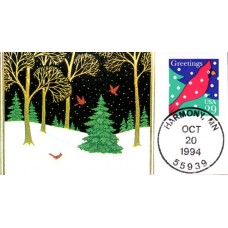 #2874 Cardinal in Snow Mini Special FDC