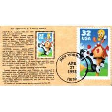 #3204 Sylvester and Tweety Mini Special FDC