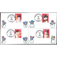 #3677//87 Snowmen Mini Special FDC Set