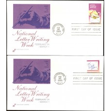 #1805-06 Letter Writing Spectrum FDC Set