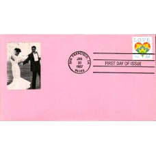 #2248 LOVE - Hearts Spiro FDC