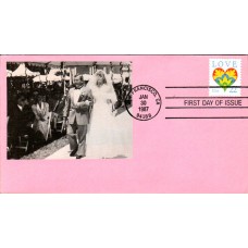 #2248 LOVE - Hearts Spiro FDC