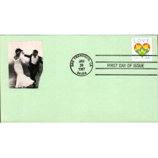 #2248 LOVE - Hearts Spiro FDC