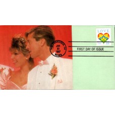 #2248 LOVE - Hearts Spiro FDC